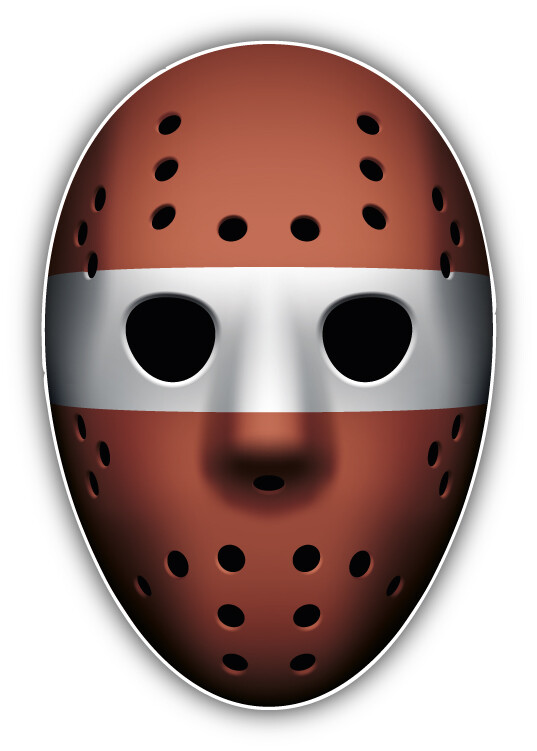 Latvia Flag Ice Hockey Goalie Mask Car Bumper Sticker Decal
