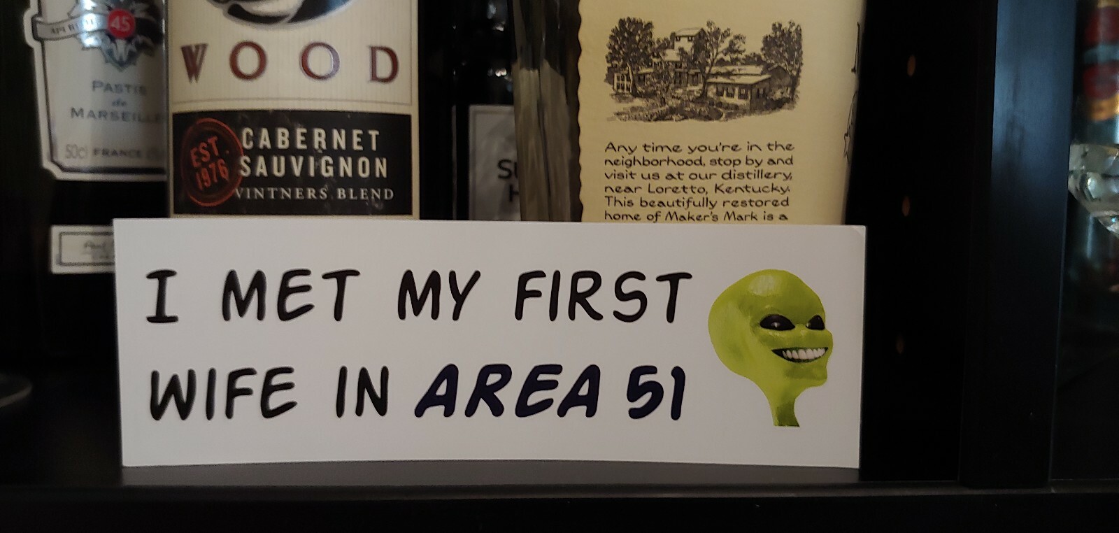 Storm area 51 , Bumper sticker area 51 , alien aliens x files, ex wife