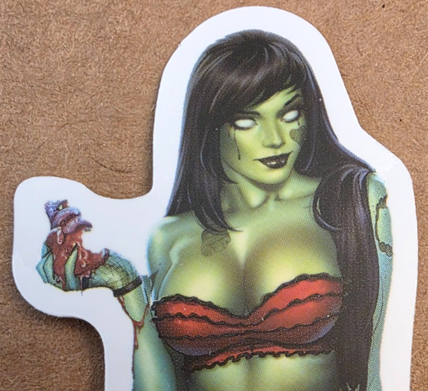 Halloween Sticker Girl Witch Vampire Zombie Green Ogre Orc Emo Comic Anime Manga
