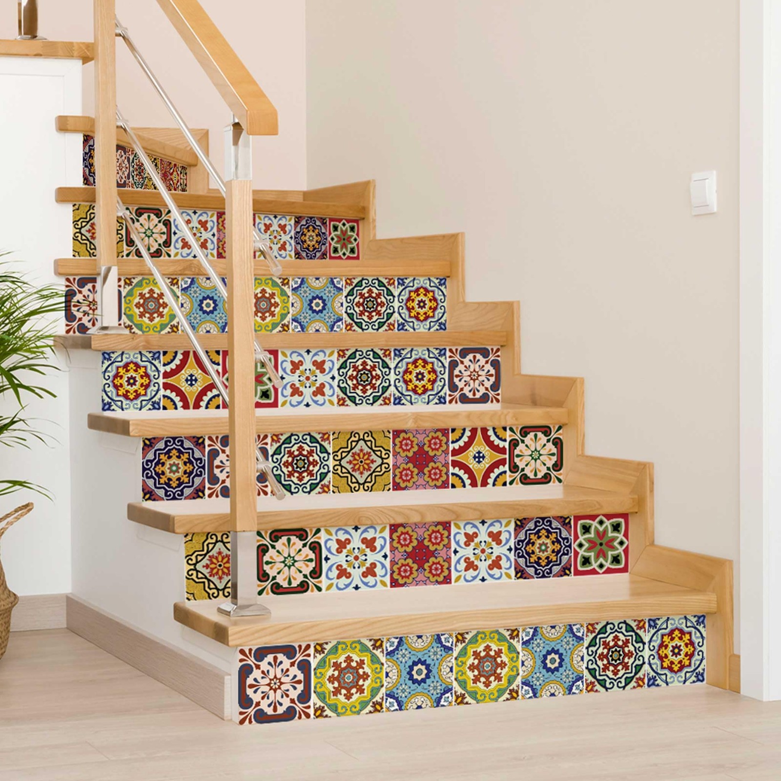 Backsplash Tile Stickers 24 PC Set Authentic Traditional Talavera Tiles Stick…