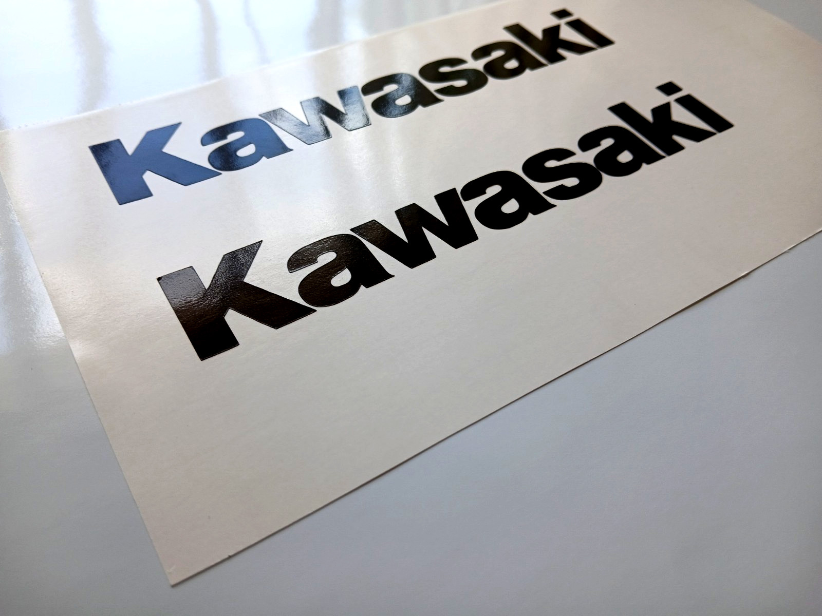 (2) Fits Kawasaki Sticker Vinyl Decal – Racing Bike Motorcycle Tank Set Window