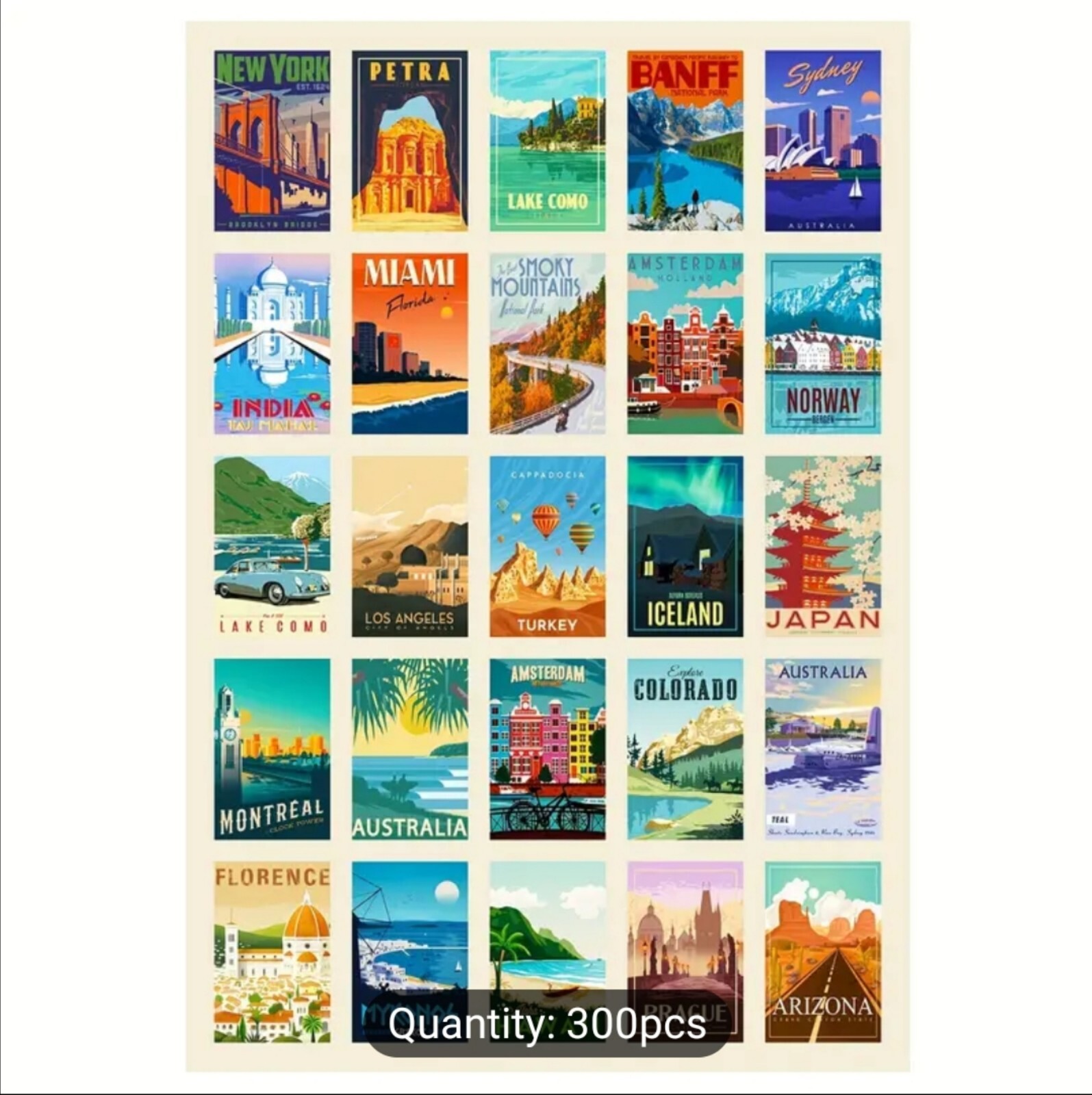 20 PCS Famous Countries Cities Landmarks Locations Travel 2 Stickers BRAND NEW