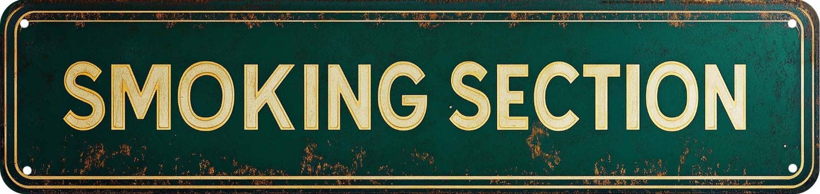 Vintage Tin Smoking Section Sign Retro Metal Sign for Outdoor indoor Decorati…