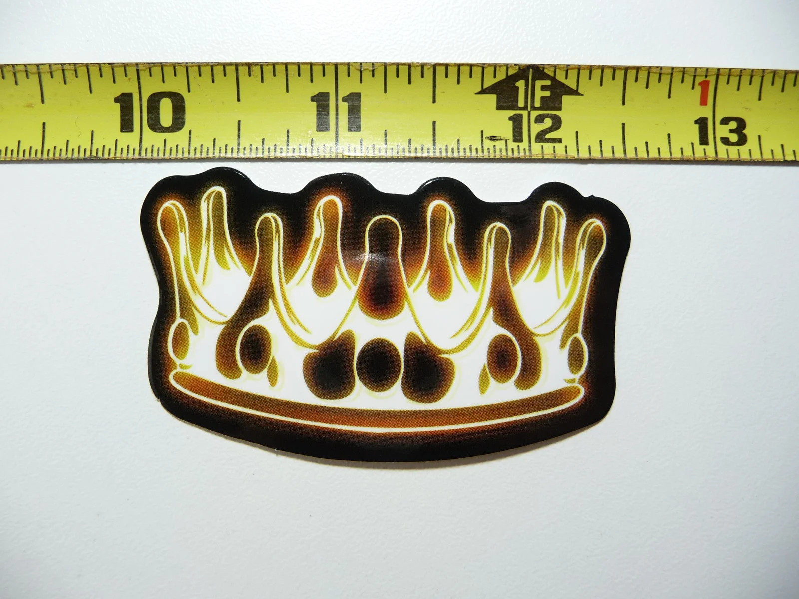 PARTY CROWN NEON STYLE SMALL STICKER DECAL COLORFUL FUNNY CELEBRATION