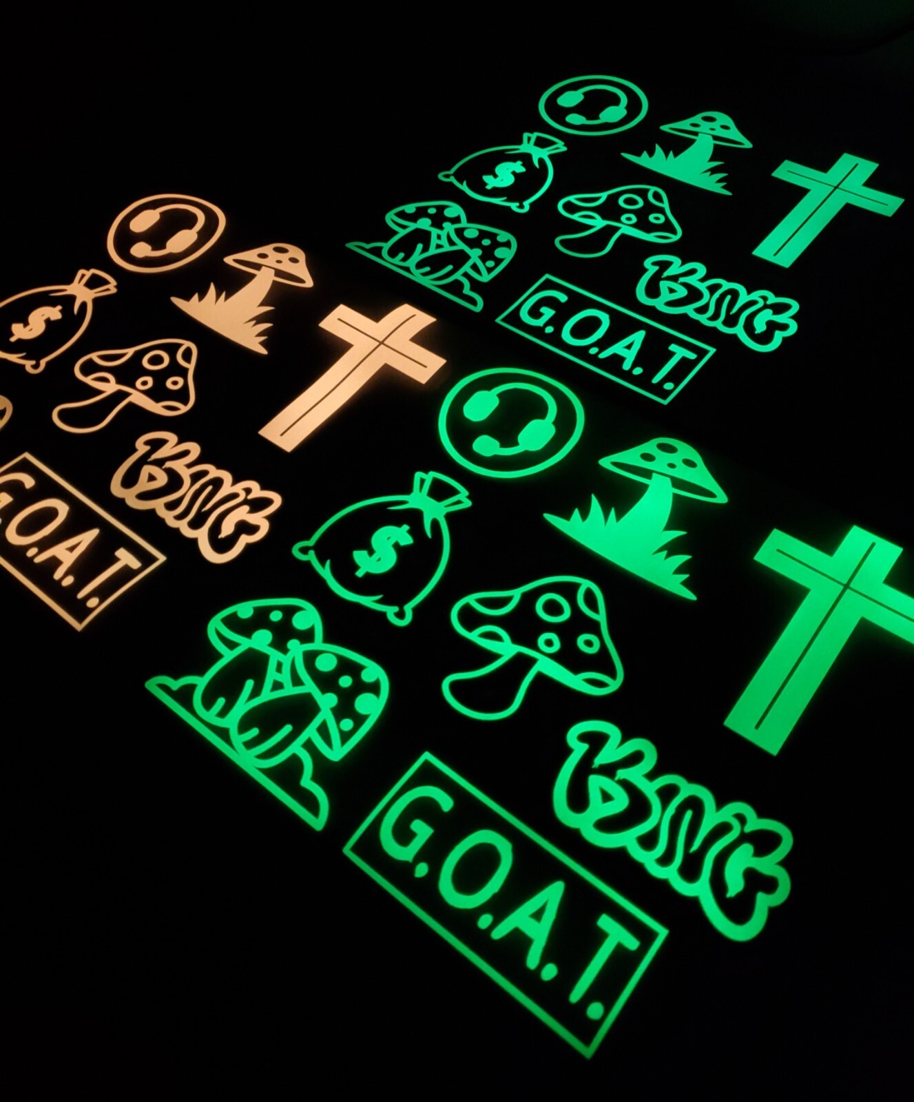 Glow In The Dark Vinyl Decals Gamers Lit Studios Medium Decor New Full Sheets
