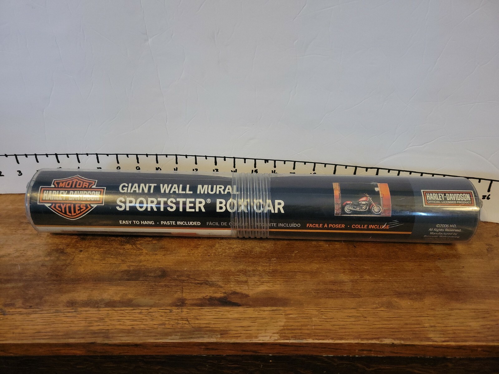 2006 6' x 9' Harley-Davidson Motorcycle Box Car Giant Wall Mural NIP