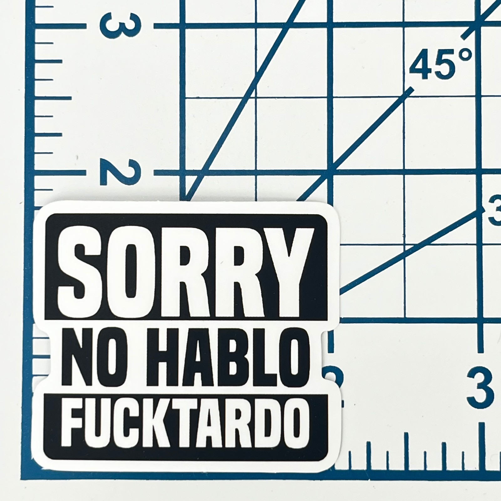 Sorry No Hablo Vinyl Sticker Funny Sarcastic Adult Humor Office Work Gag Gift