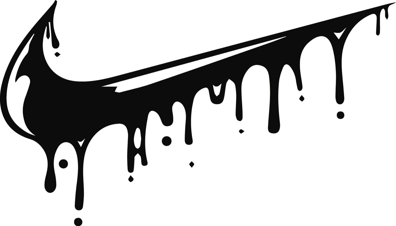Nike Swoosh Dripping Vinyl Decal Art Sports Basketball Decor Sticker