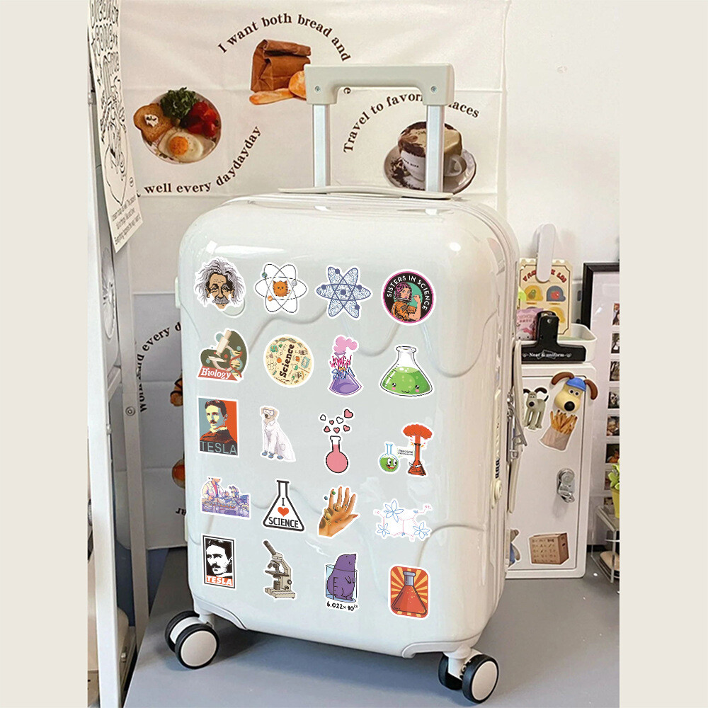 100Pcs Cartoon Scientific Elements Sticker for Adults Teens Girls Water Bottles