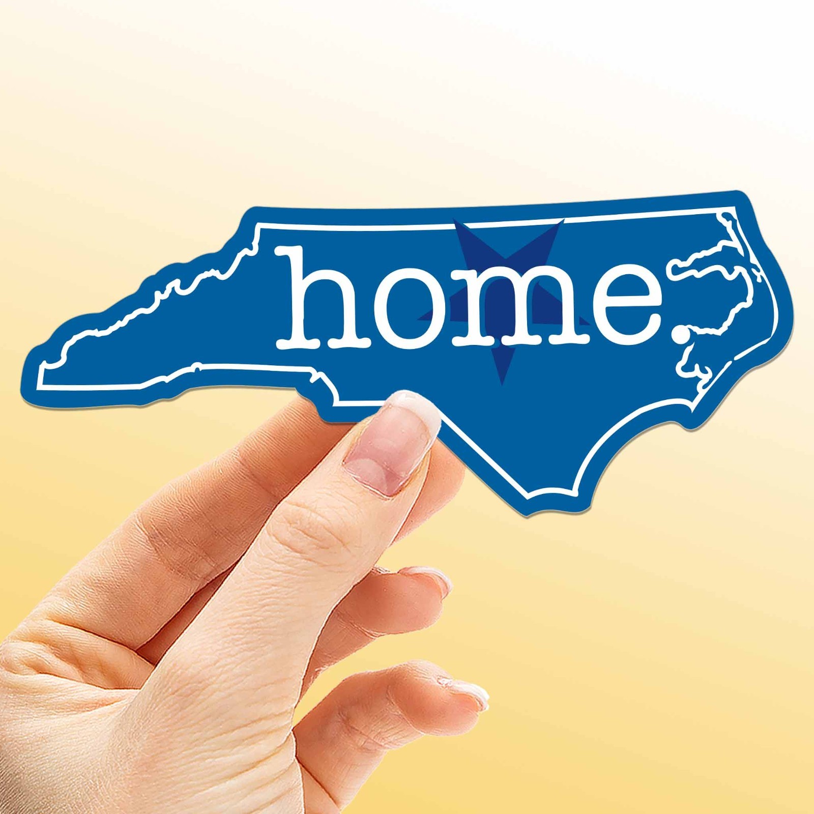 Royal Blue North Carolina Sticker – Cute Durham NC Decal