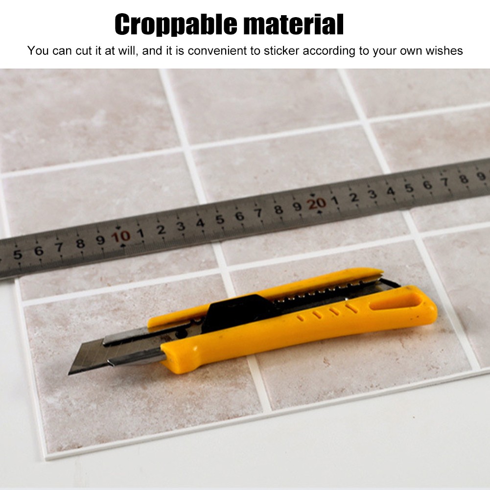6-36Tiles Peel & Stick Brick Kitchen Backsplash Self-Adhesive Wall Tile Stick