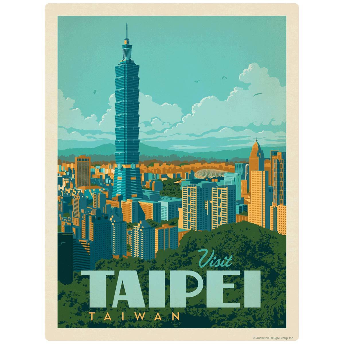 Visit Taipei Taiwan Decal Peel and Stick