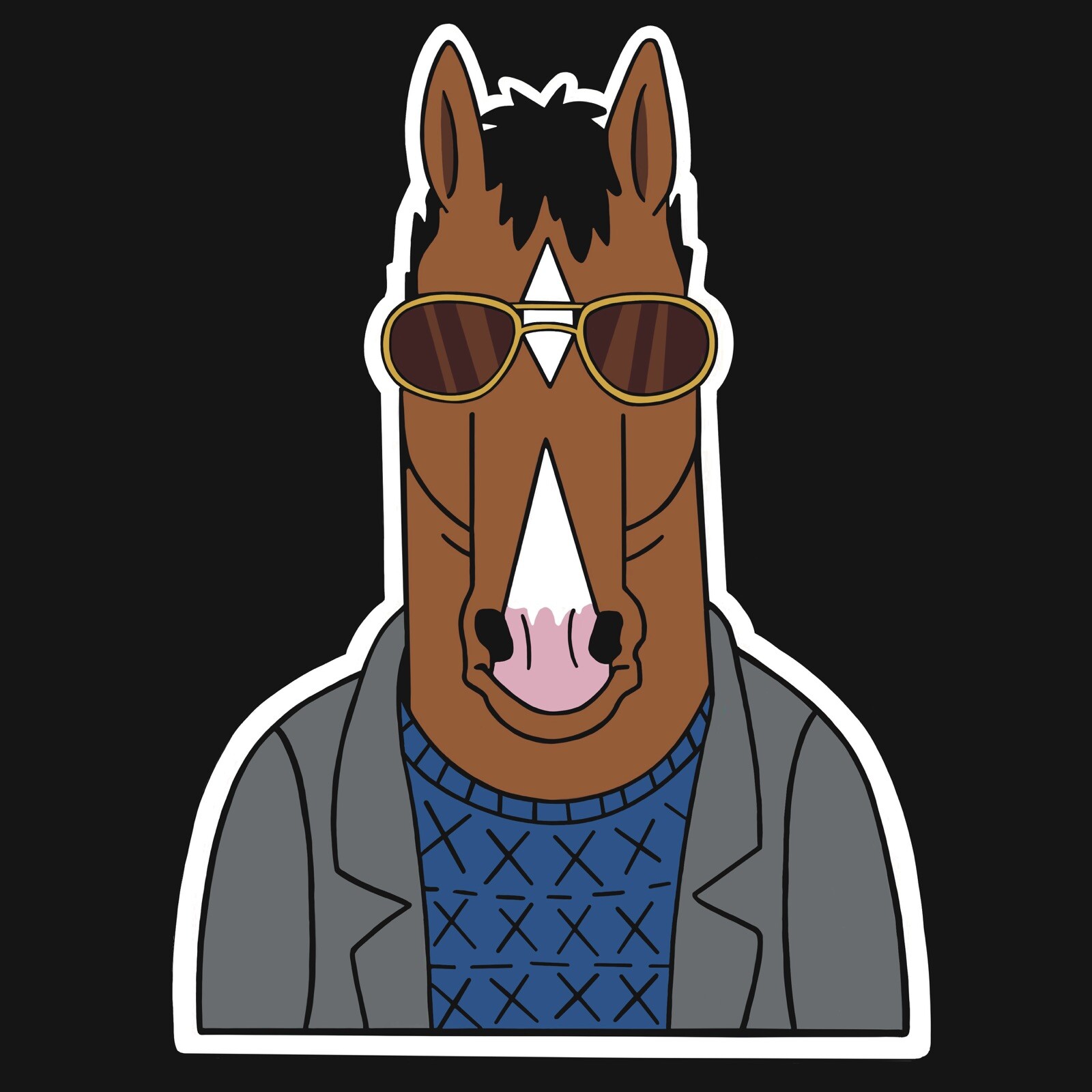 BoJack Horseman Custom Funny Laptop Phone Wall Decal Sticker “Cool BoJack”