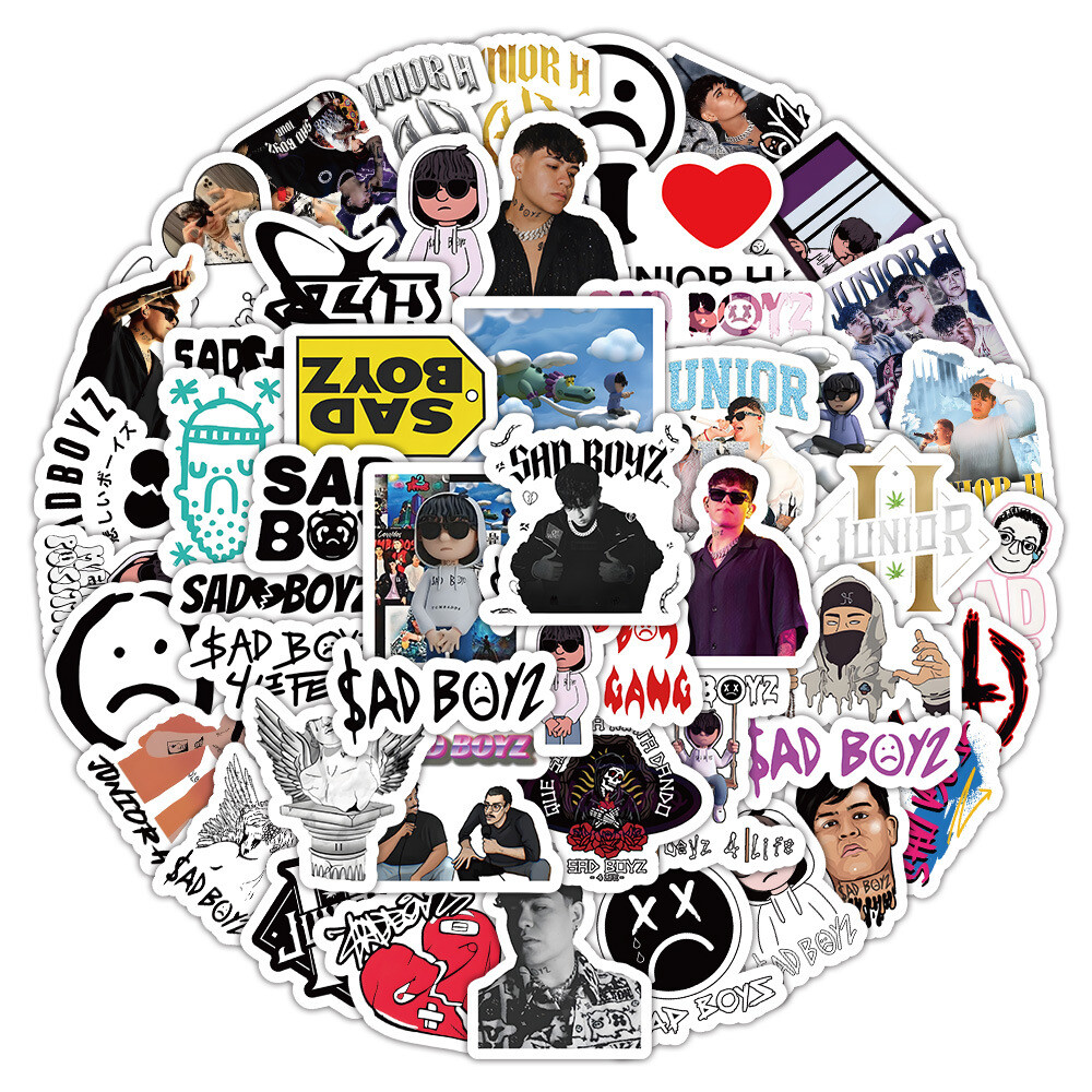 100Pcs Sad Boyz Anime Sticker for Teens Girls Water Bottles Waterproof