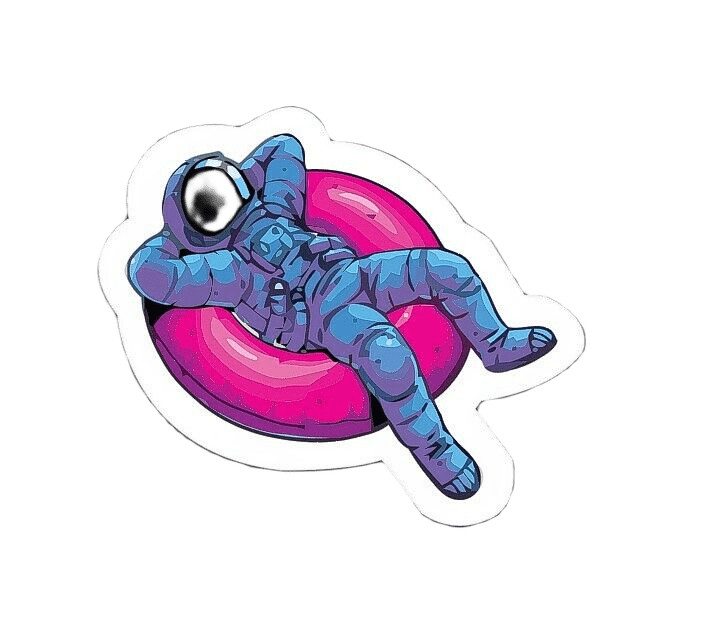 Astronaut Floating Sticker Decal