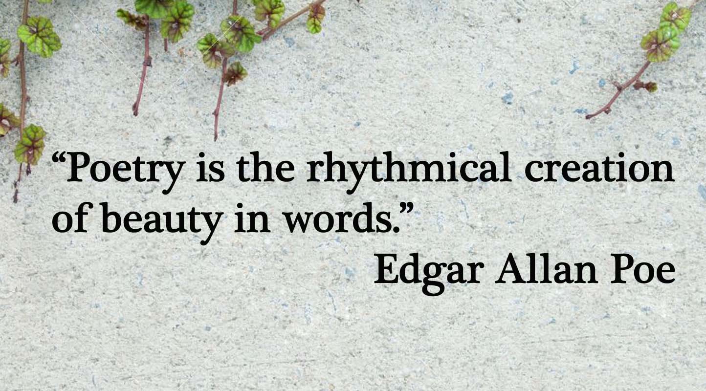 Edgar Allan Poe Poetry is the Creation of Beauty Quote Vinyl Wall Sticker Decal