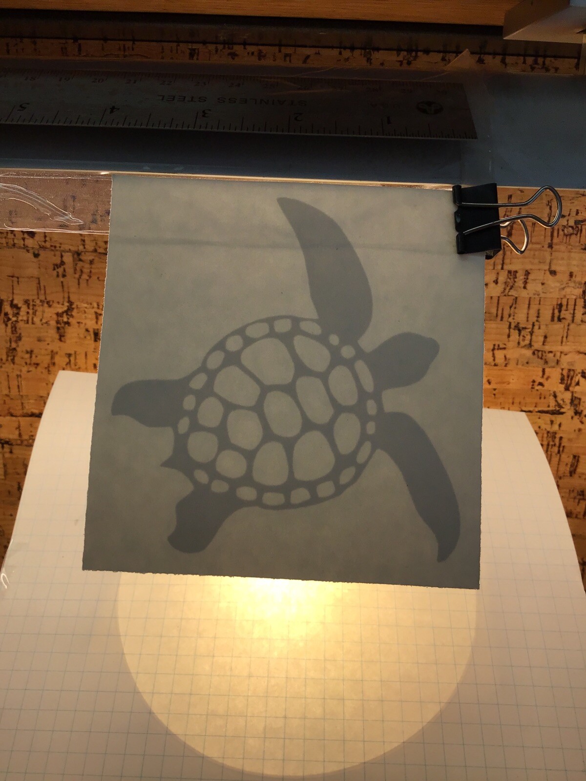 Sea Turtle Circular Pattern – WHITE – Vinyl Sticker Decal – MM4.3.920