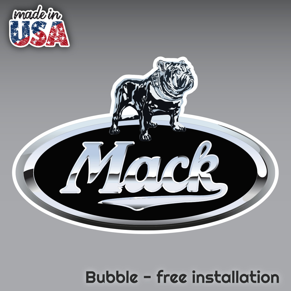 MACK TRUCK LOGO EMBLEM DECAL STICKER 3M USA MADE TRUCK HELMET VEHICLE WINDOW CAR