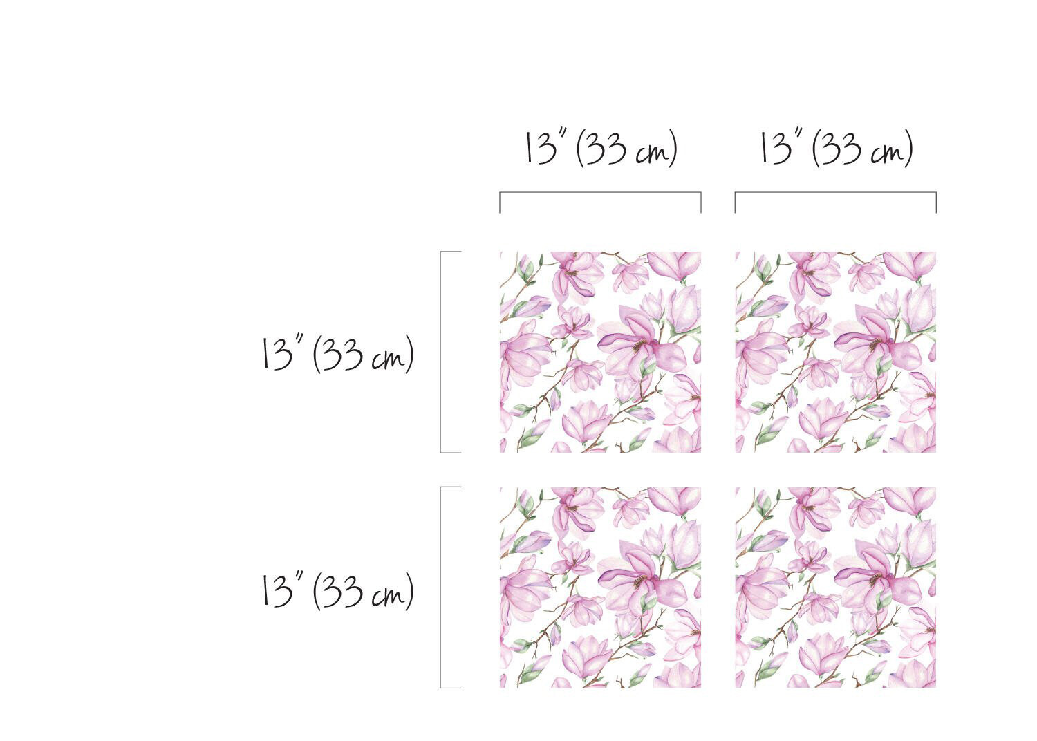 Decals for Kallax / Expedit IKEA Vintage Magnolias sticker Furniture decor hack