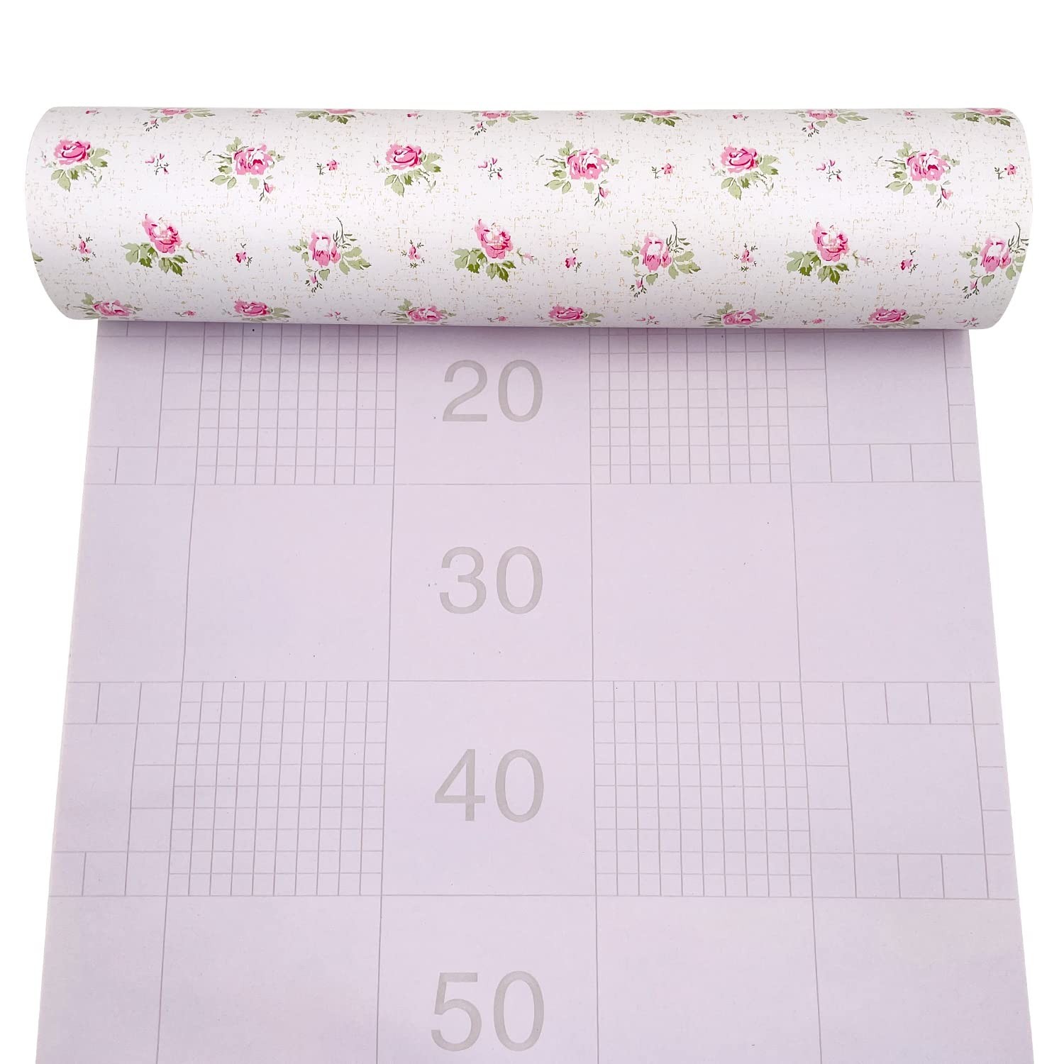 32.8ft Roll Pink Rose Shelf Liner Peel and Stick Wallpaper Revamp Furniture W…