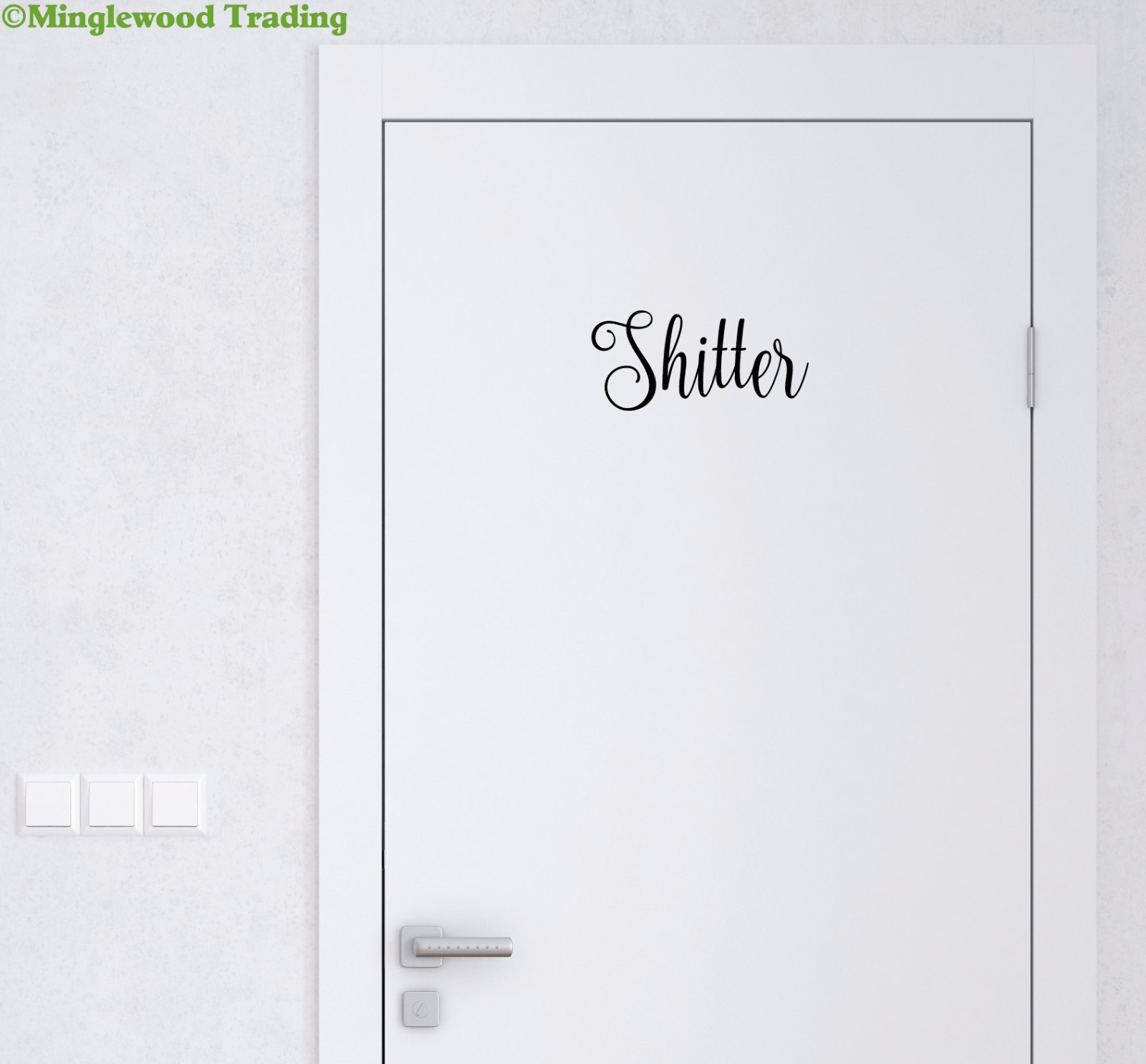 SH*TTER Vinyl Sticker – Restroom Toilet Bathroom Door – Die Cut decal