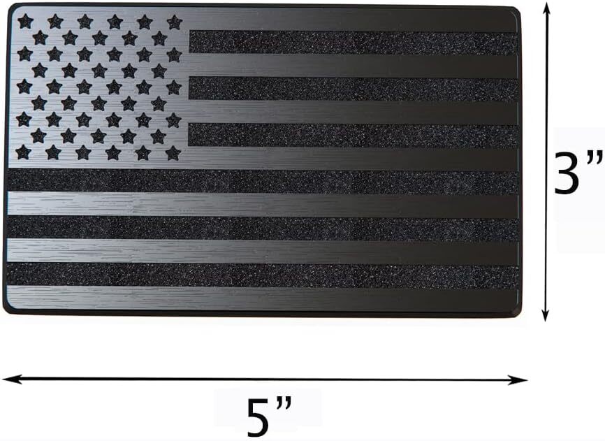 Magnet American Flag Black Auto Decal for Cars Trucks 2pcs Forward and Rever