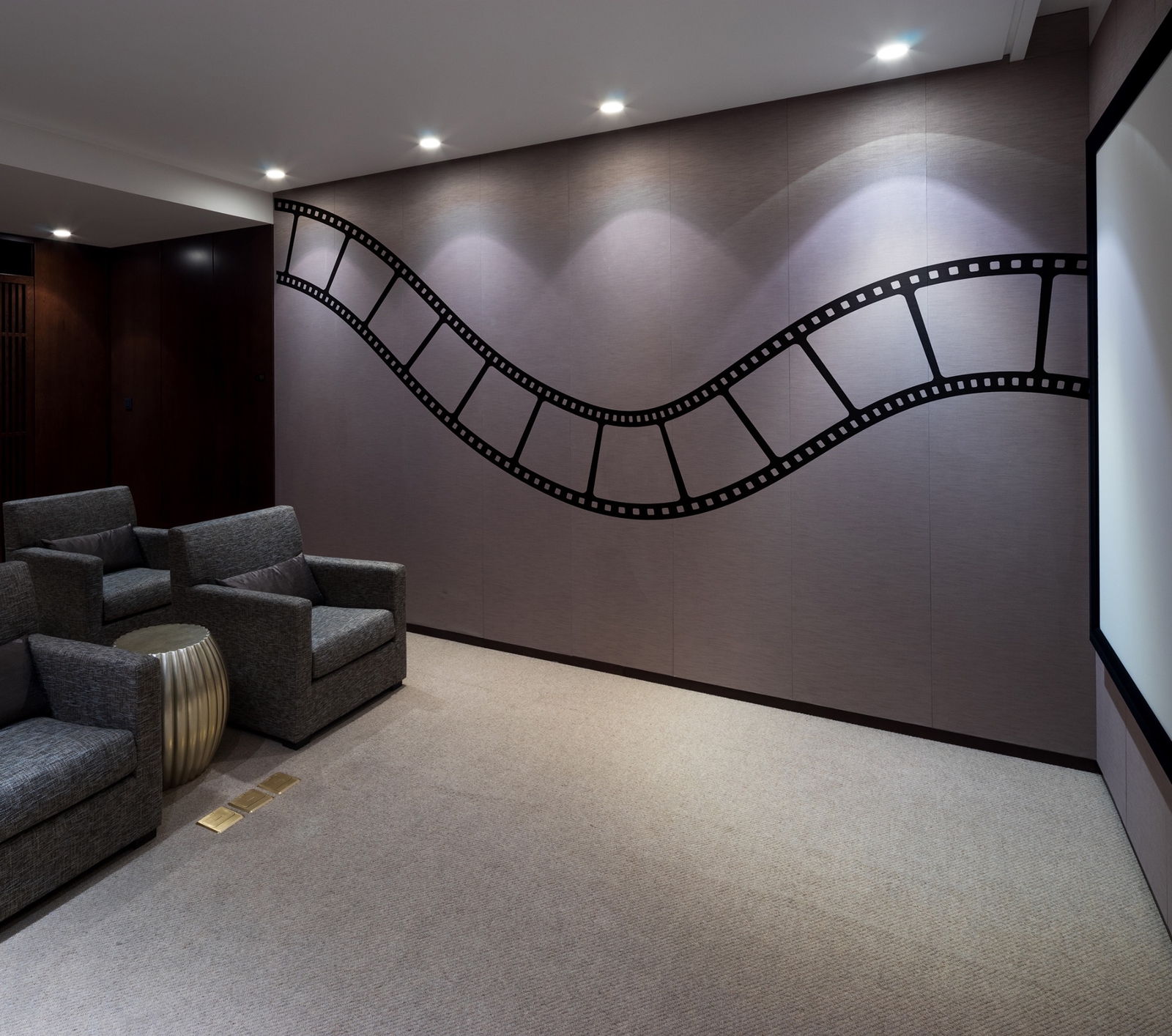 Wavy Film Strip Vinyl Wall Decal Sticker. Movie Theatre Theme Room Decor. #1200