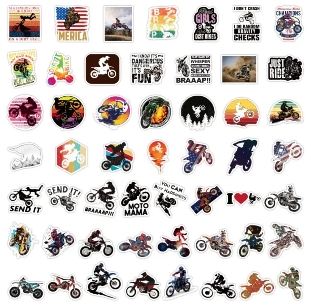 10 PCS Motocross Motorsports Dirt Bikes Stickers BRAND NEW