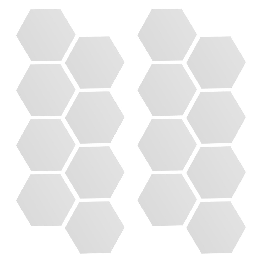48 Pcs Sticky Mirror Tiles Hexagon Mirrors for Wall Decals Home Decor