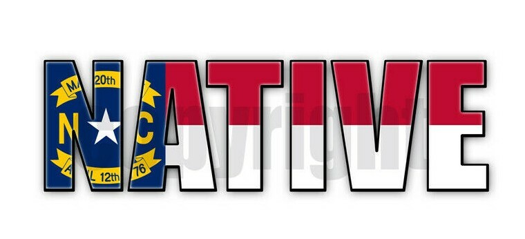 North Carolina Native Flag Stickers Flag Decals NC State Flag Stickers
