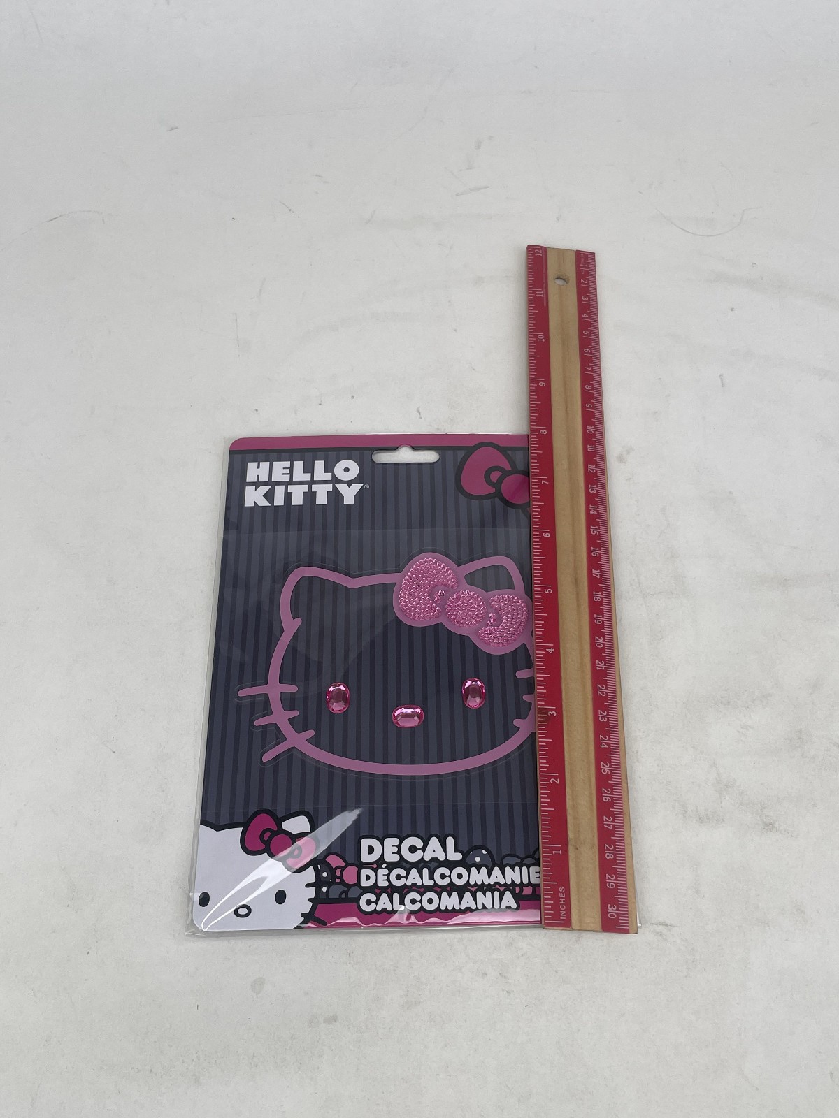 Licensed Sanrio Hello Kitty Pink Bling Sticker Auto Home Office Luggage 2 pak