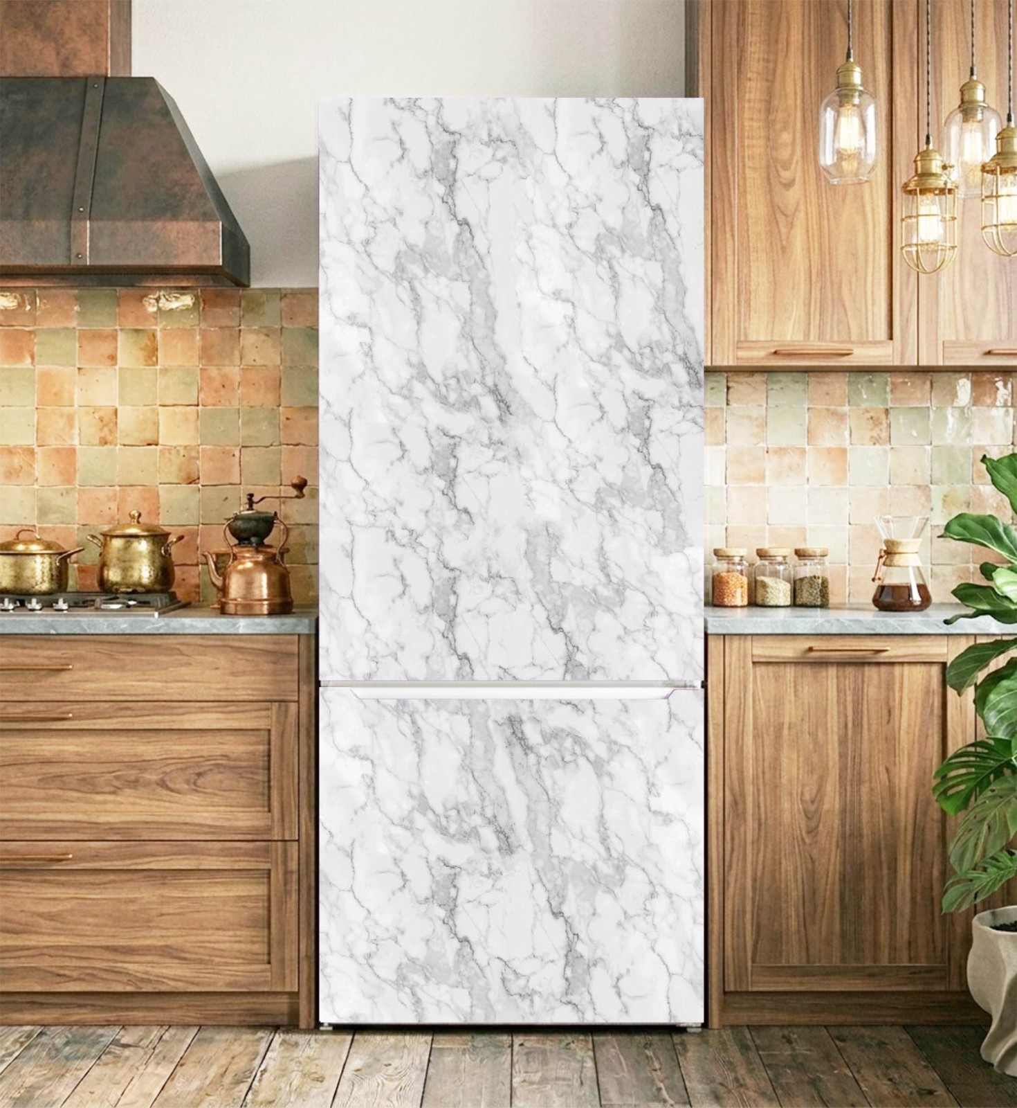 Premium Marble Fridge Wrap – Stylish Kitchen Upgrade