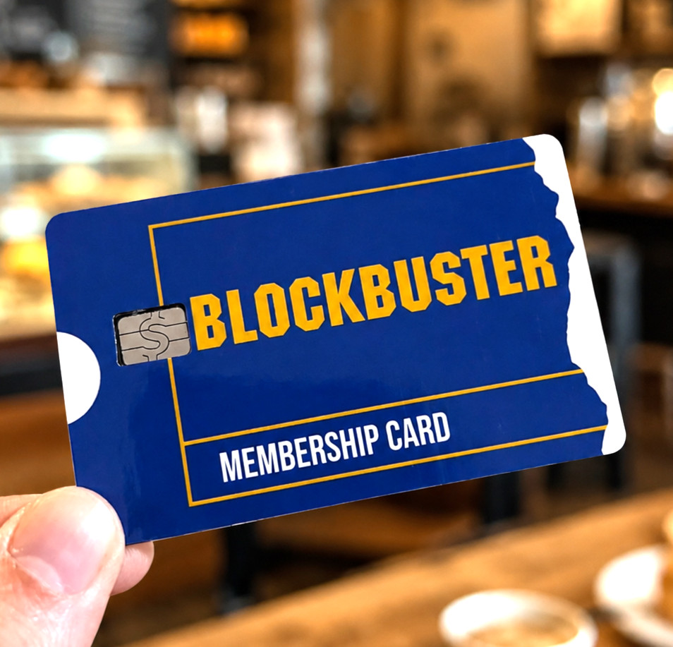 Blockbuster Credit Debit Card Skin Cover Sticker Chip Funny Decal – 2 Pack