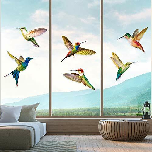 Window Clings Anti Collision Stickers Decor Bird For Sliding Glass Doors 6 Pack
