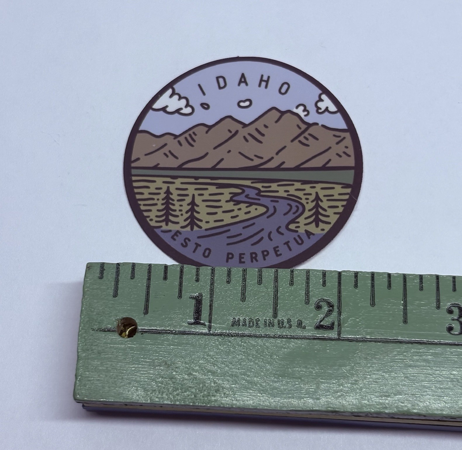 Idaho State Sticker “Esto Perpetua” Decal Vinyl USA Travel Souvenirs Journal Tc6