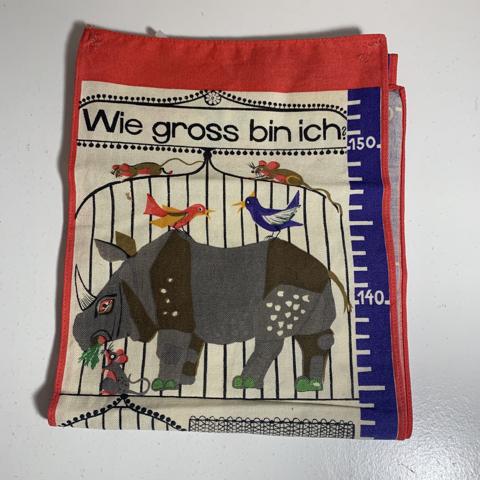 Child To Youth Wall Growth Chart Height Measure Ruler German Zoo Animals CM Unit