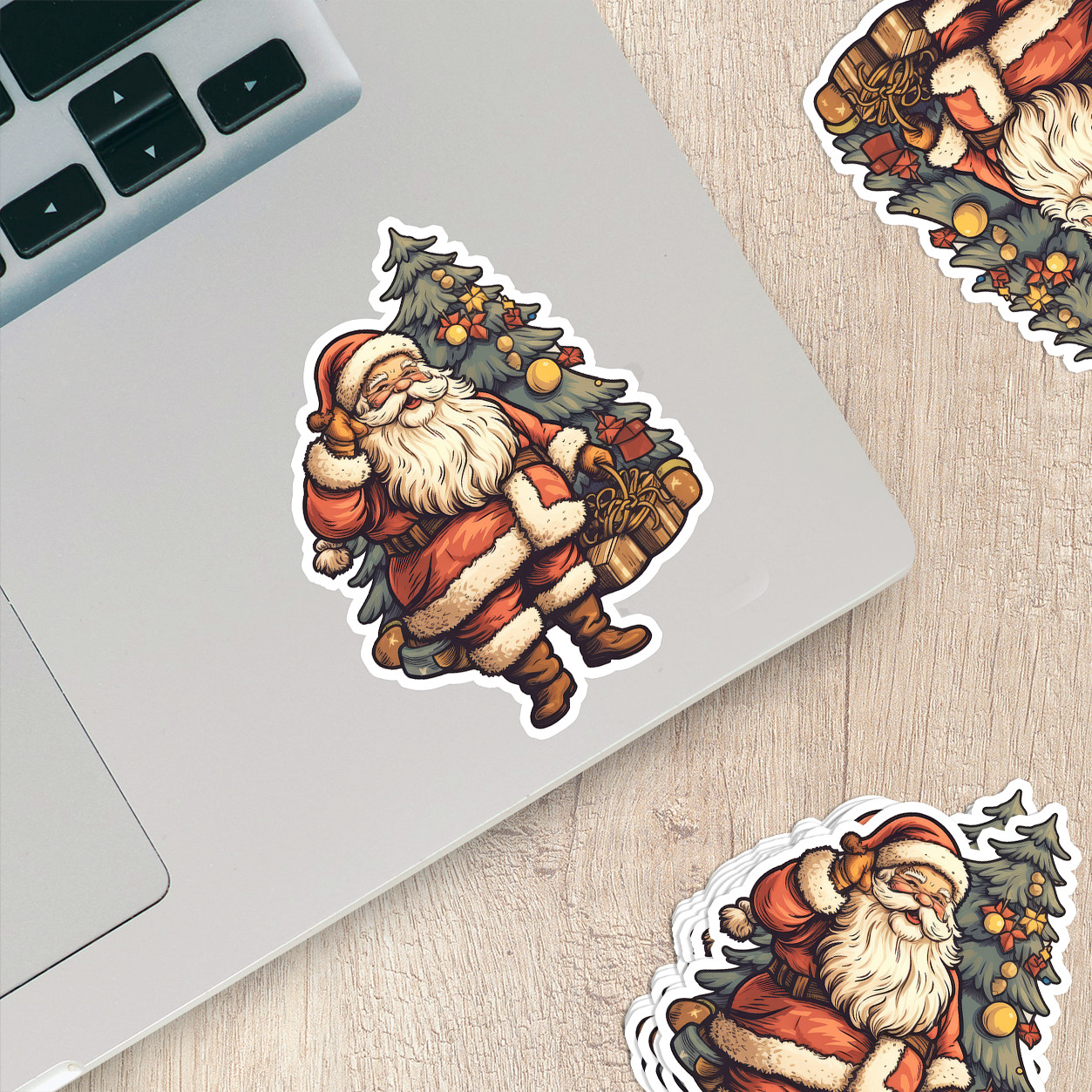 Santa Claus Vinyl Sticker – Bring the Magic of Christmas Anywhere