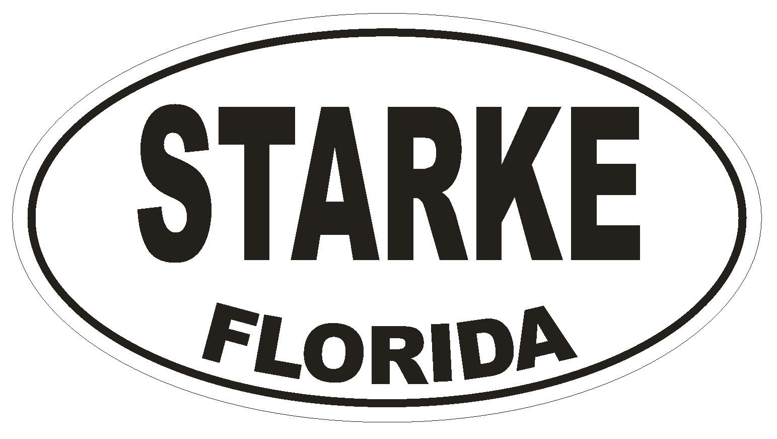 Starke Florida Oval Bumper Sticker or Helmet Sticker D1336 Euro Oval