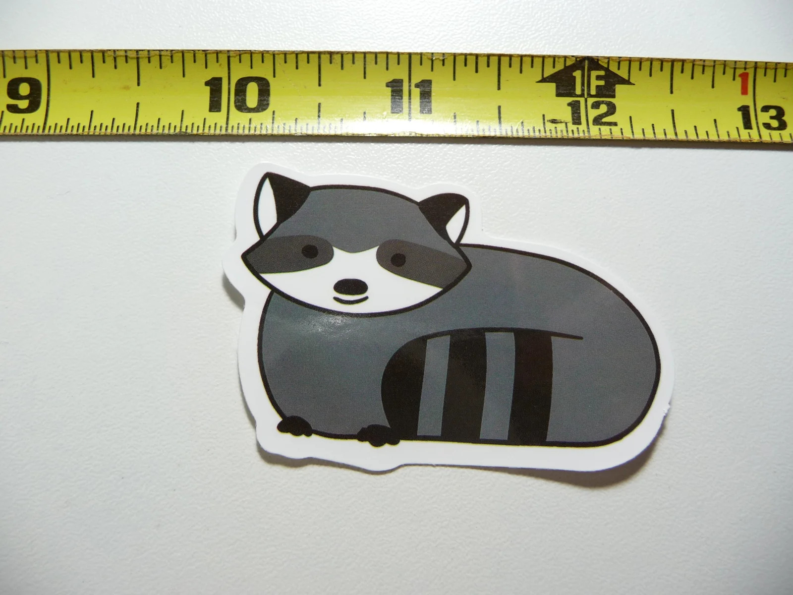 RACCOON BABY CURLED UP SMALL STICKER DECAL WILD ANIMAL PET BANDIT MASKED