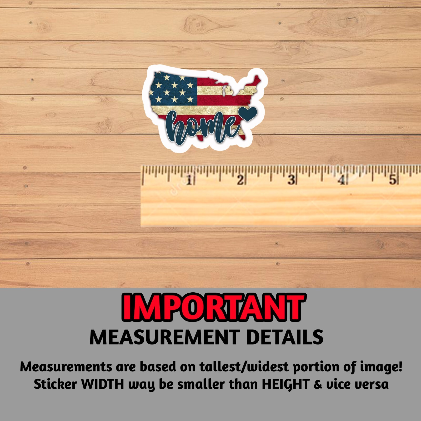 Patriotic Stickers / 2 1/2 Inch / Set of 8 / 5 Style Options
