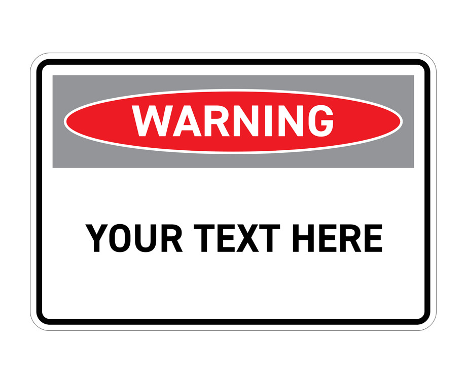 Create Your Own Warning Sign Sticker Waterproof Vinyl Industrial Decal 3"-15"