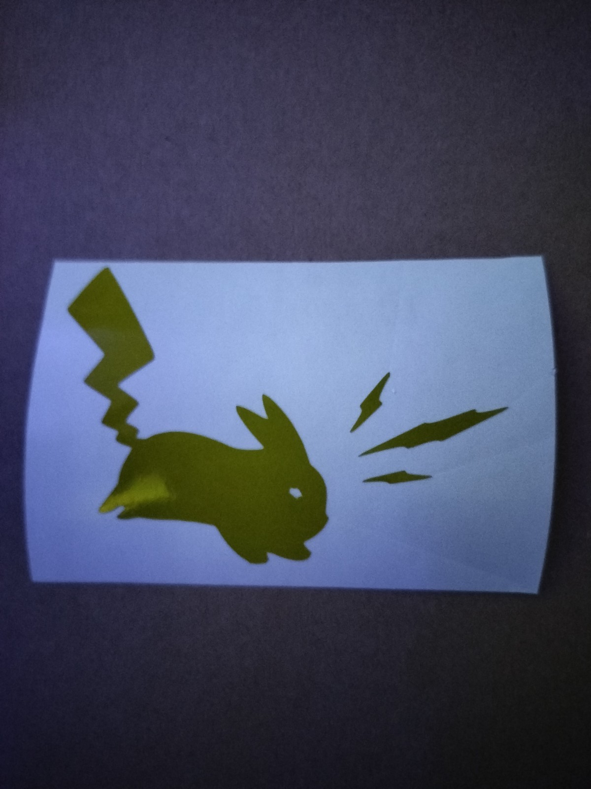 Pikachu With Bolts Reflective Decal 4 x 6 Inches