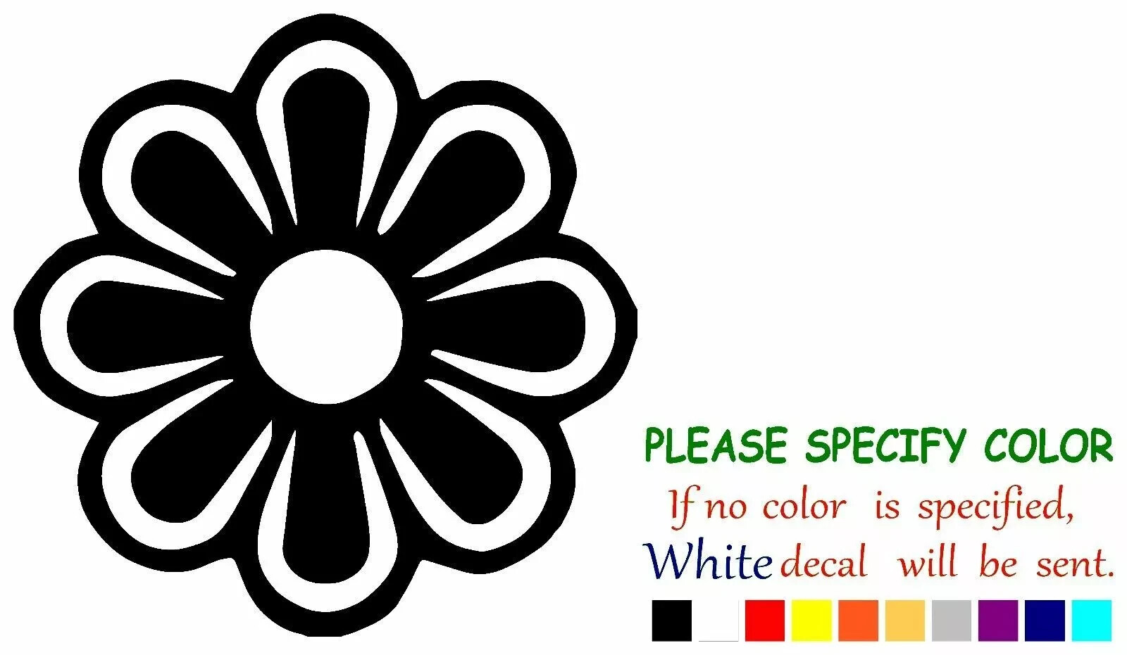 Daisy Flower Vinyl Decal Sticker Car Truck window Bumper Various Sizes
