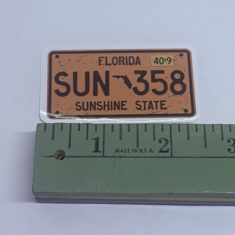 Florida Novelty License Plate Sticker Sun State Art Decal Vinyl Souvenir Tc6
