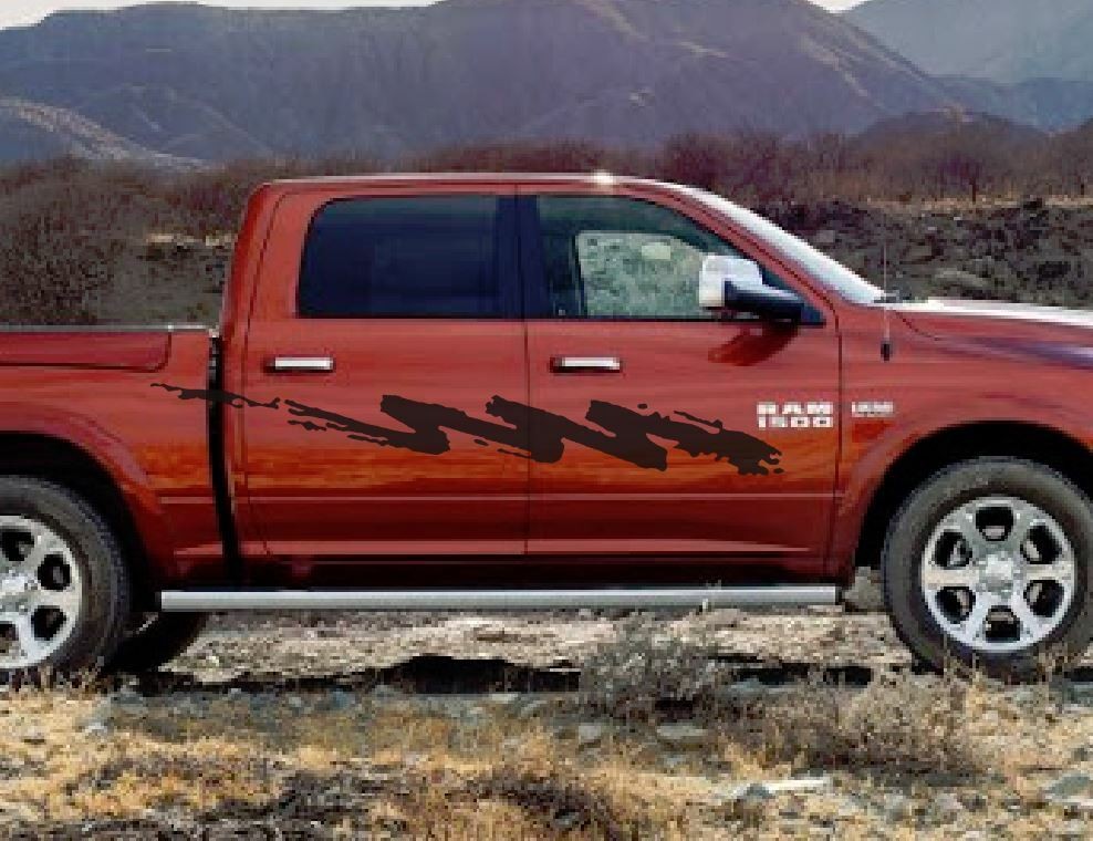Brush Stroke Stripe Fits Dodge Ram, Chevrolet, ford, F150, GMC, on 3M Film