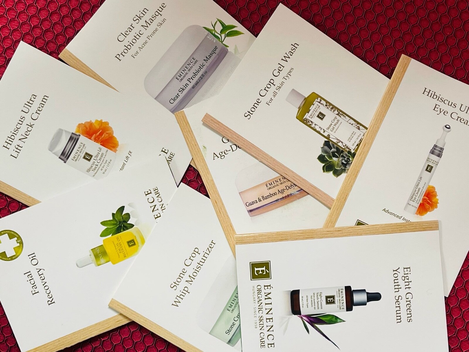 Eminence Organic Skincare Sample Cards [ LOT of 2 ] Pick Your Samples Type
