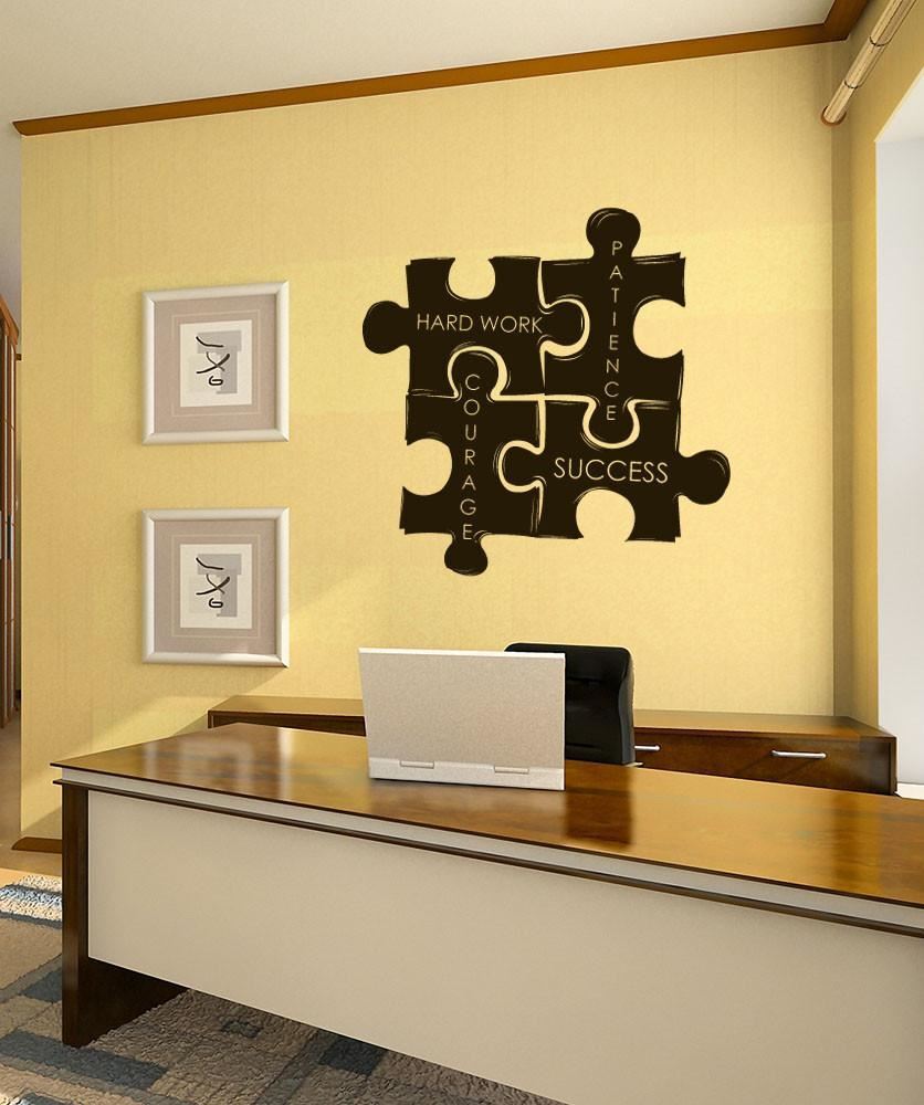 Motivational Inspirational Hard Work, Patience, Courage, Success Quotes. Puzzle