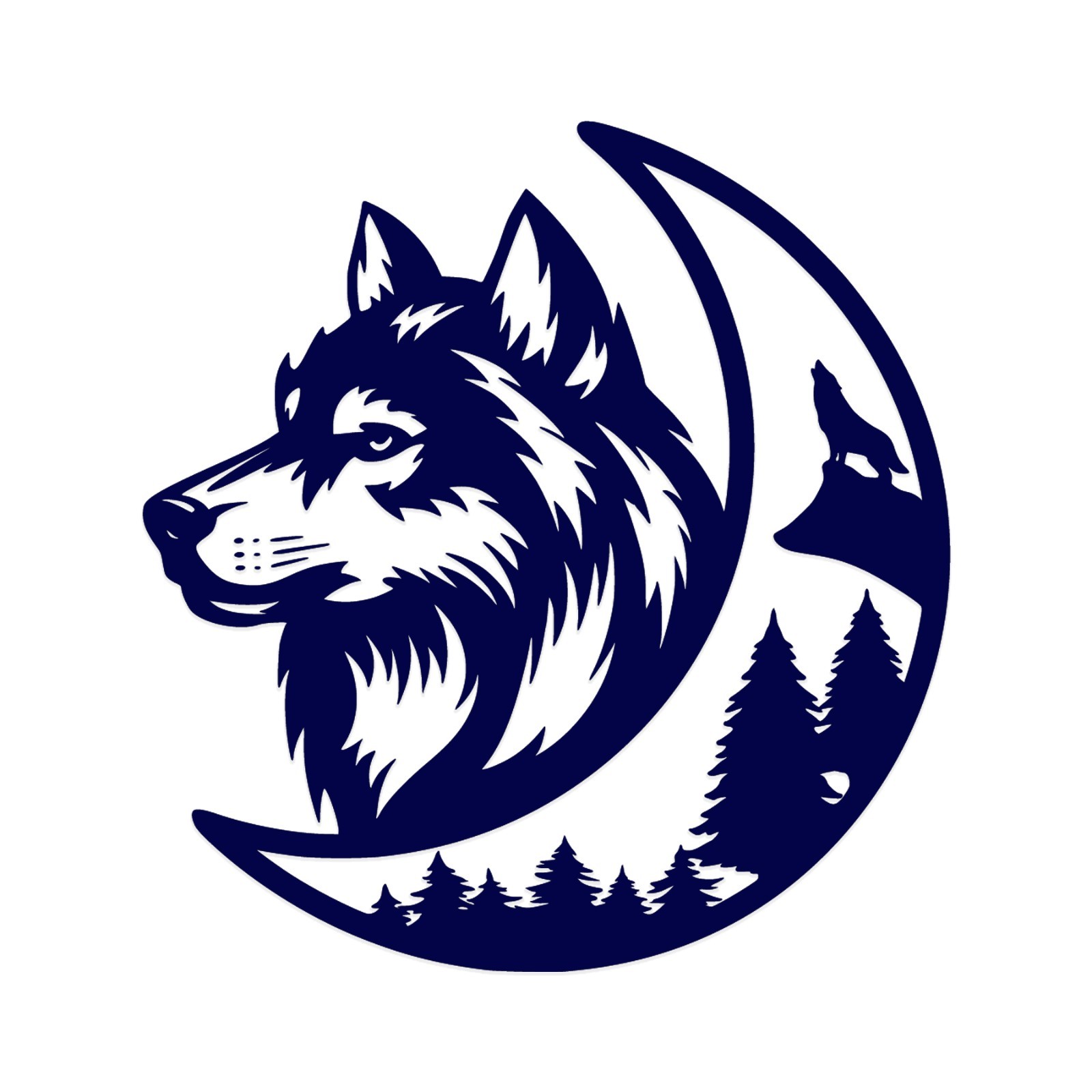 Wolf Moon Mountain Vinyl Decal Sticker – Camper Van Wolves Graphic Adventure