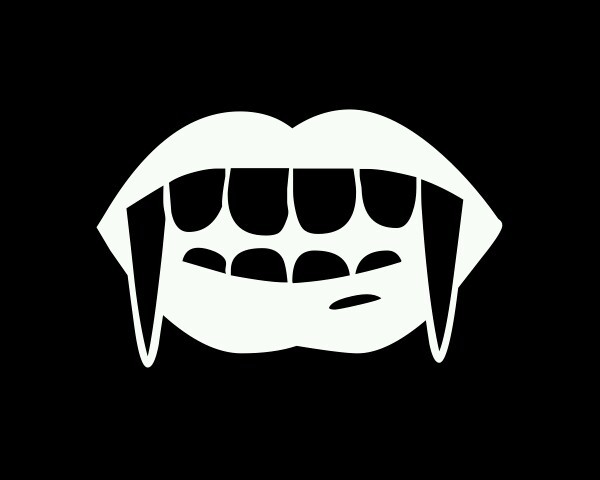 SEXY VAMPIRE LIPS FANGS Vinyl Decal Car Window Wall Sticker CHOOSE SIZE COLOR