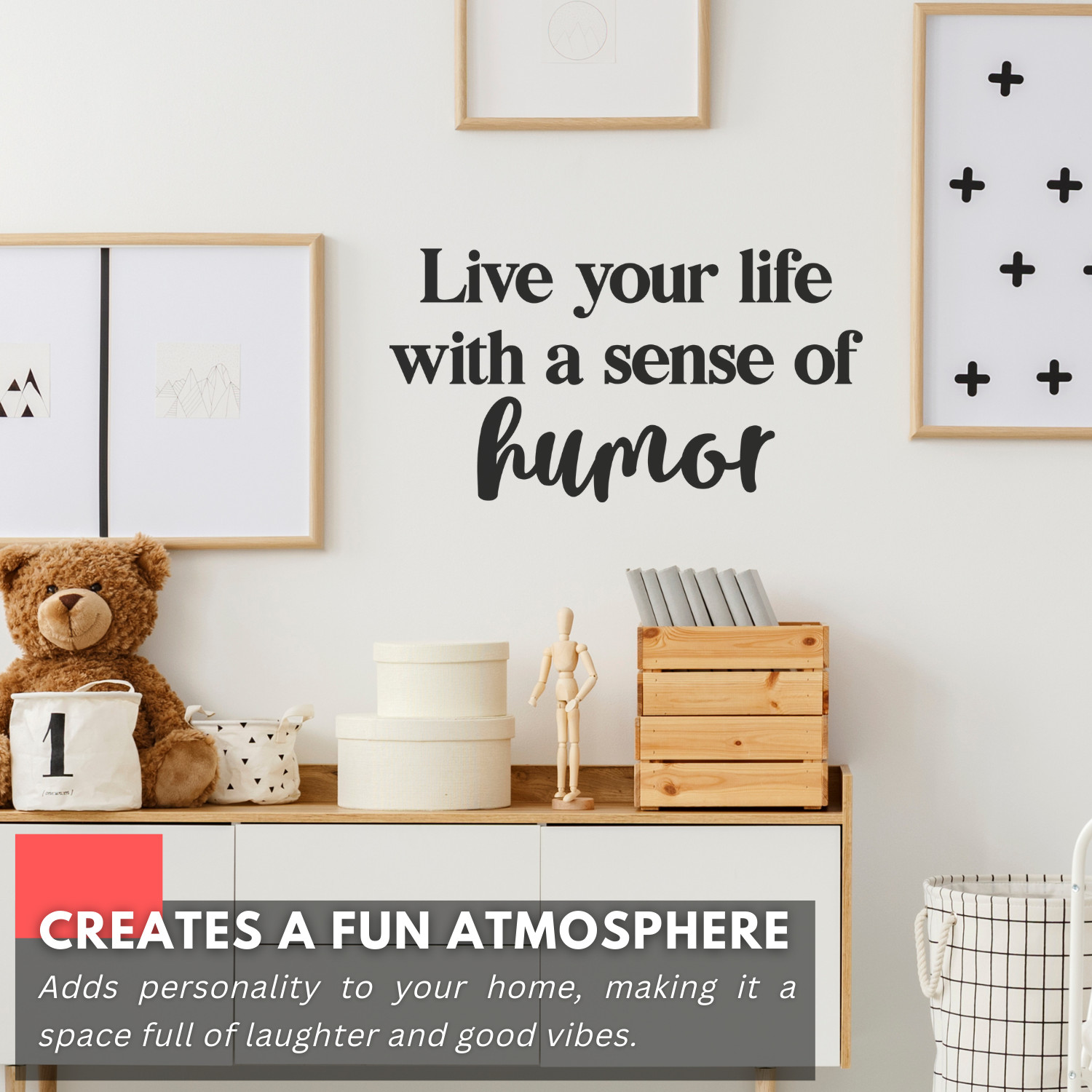 Inspirational Wall Decal – Live Life with a Sense of Humor – Fun Home & Office